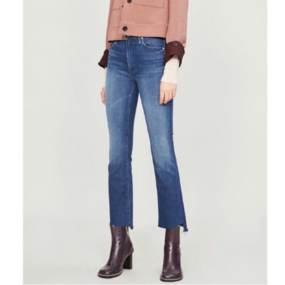 MOTHER DENIM/ The Stunner Zip Ankle Step Fray/ Walking On Coals/ Stretch Denim - Picture 16 of 16